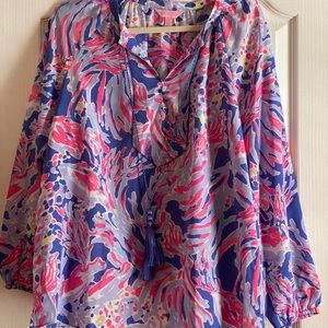 Long sleeve Lilly Pulitzer blouse.